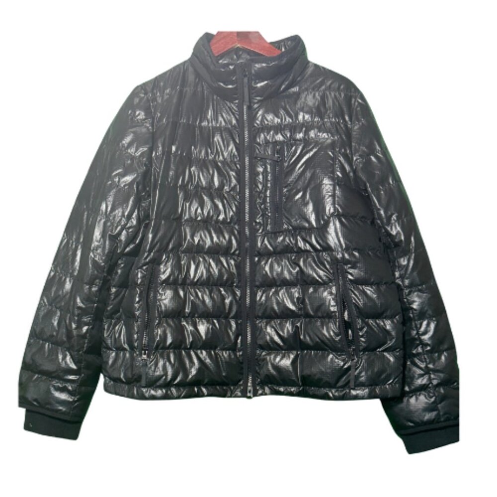 Gently Worn Black J.CREW Women's Puff Coat Size XL (BB1025)